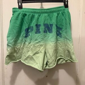 PINK Victoria's Secret Green Ombre Athletic Shorts